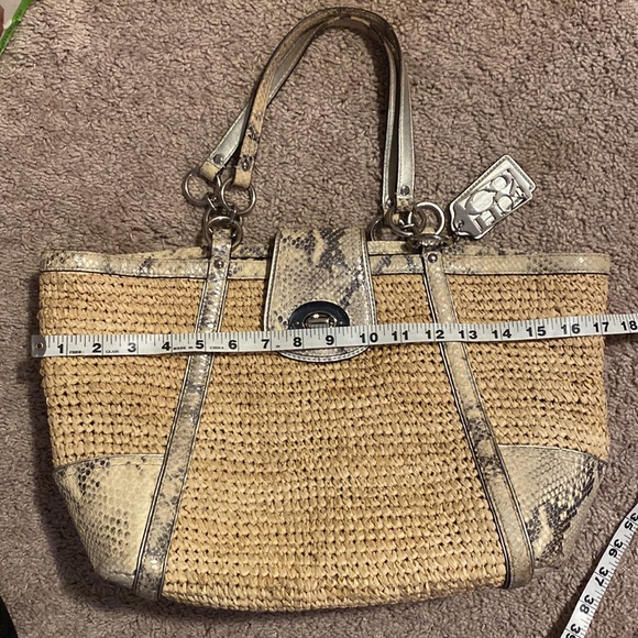 COACH STRAW NATURAL BAG 17”x10”x6”, Large Tote, Gorgeous!🔥 - Picture 17 of 17